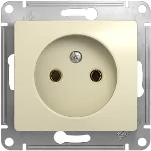 Розетка электрическая Schneider без заземления (Бежевый)