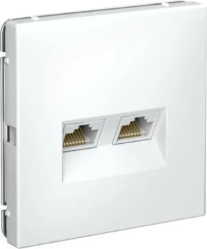 Розетка информационная RJ45 двойная категория 5e (Лотос)