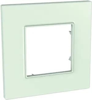 Рамка Unica Quadro одноместная пластиковая (матовое стекло)