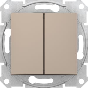 Двухклавишный выключатель (Титан)