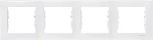 Рамка Schneider Sedna, 4 поста, горизонтальная, белая