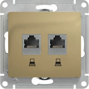 Розетка информационная Schneider Glossa (титан)