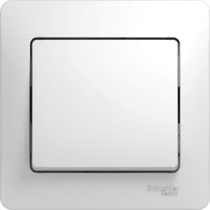 Одноклавишный выключатель в комплекте с рамкой (Белый)