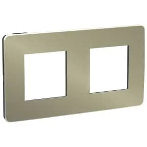 Рамка Schneider Studio Metal, 2 поста (бронза/антрацит)