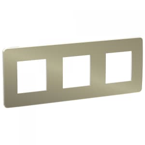 Рамка Schneider Studio, 3 поста (бронза/белый)