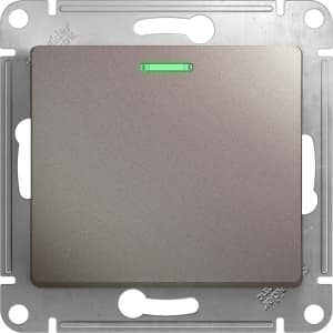 Одноклавишный выключатель с подсветкой (Платина)