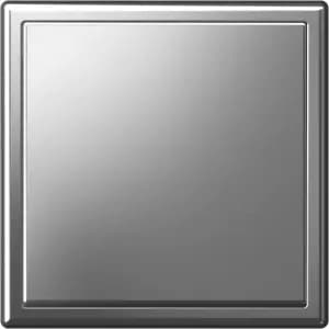 Одноклавишный выключатель в комплекте с рамкой (Сталь)