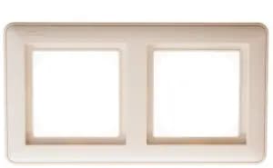 Рамка Schneider Aqua влагозащищенная, 2 поста (Слоновая кость)