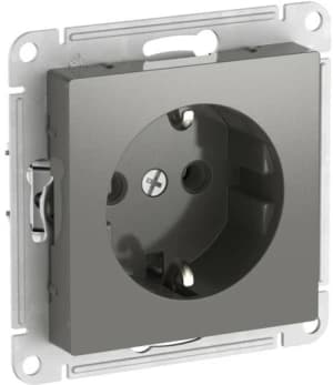 Розетка электрическая Schneider на автозажимах (Сталь)