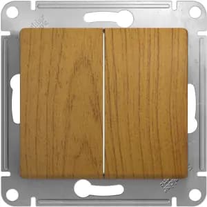 Двухклавишный переключатель (Дерево дуб)