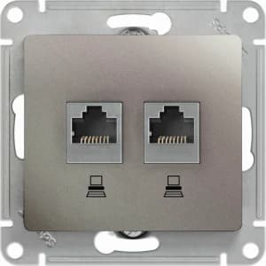 Розетка информационная Schneider Glossa (платина)