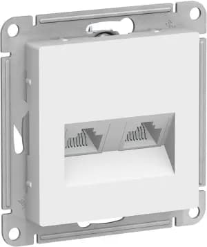 Розетка информационная RJ45 двойная категория 5e (Белый)