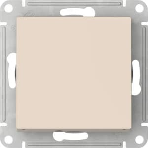 Одноклавишный выключатель на автозажимах (Бежевый)