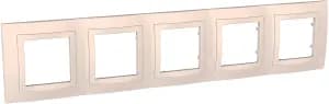 Рамка с декоративным элементом, 5 мест (бежевый)