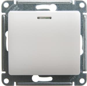 Одноклавишный выключатель с подсветкой (Перламутр)