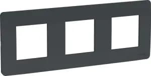 Рамка Schneider Studio, 3 поста (антрацит)
