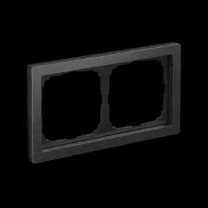 Рамка Schneider Systeme ArtGallery Pure, 2 поста (Металл / Оникс)