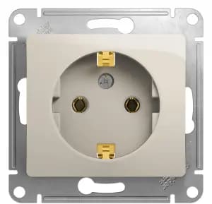 Розетка электрическая Schneider (Молочный)