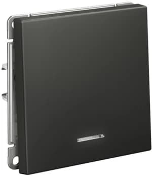 Одноклавишный выключатель с подсветкой (Базальт)