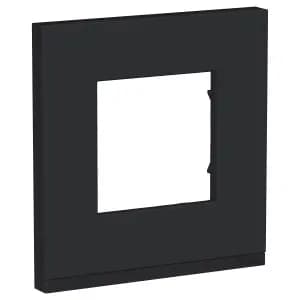 Рамка Schneider Pure, 1 пост (каучук/антрацит)