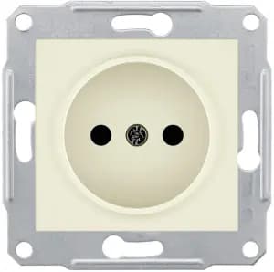 Розетка электрическая Schneider без заземления (Бежевый)