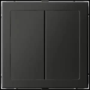 Двухклавишный перекрёстный переключатель (Базальт) AtlasDesign с адаптером ArtGallery