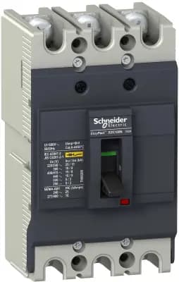 Автоматический выключатель EZC100 18 KA/380 В 3П/3T 60 A