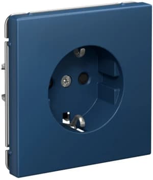 Розетка электрическая Schneider со шторками на автозажимах (Аквамарин)