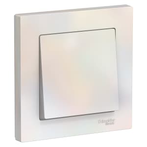 Одноклавишный выключатель в комплекте с рамкой