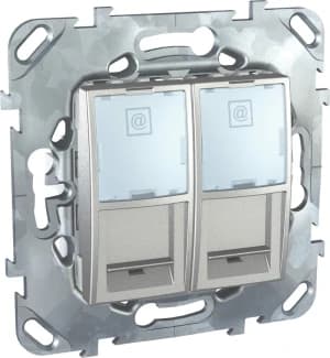 Розетка информационная Schneider Unica (алюминий)