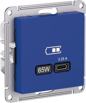 Зарядное устройство USB Schneider, USB-C 3.25A 65Вт, 3.25A (Аквамарин)