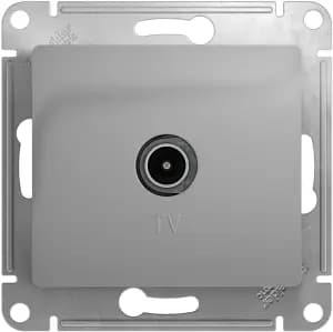 Розетка телевизионная проходная Glossa (алюминий)