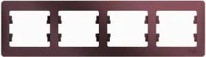 Рамка Systeme Glossa, 4 поста, горизонтальная (баклажановый)