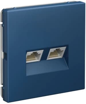 Розетка информационная RJ45 двойная категория 5e (Аквамарин)