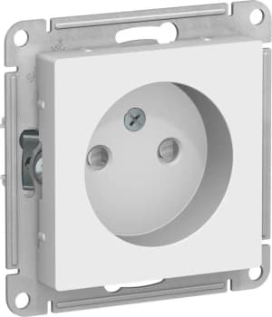 Розетка электрическая Schneider со шторками без заземления (Лотос)