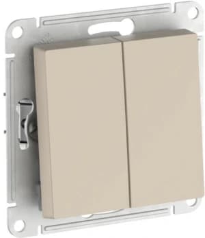 Двухклавишный переключатель на автозажимах (Песочный)