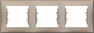 Рамка Schneider Sedna, 3 поста, горизонтальная (Титан)