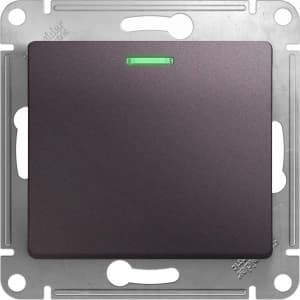 Одноклавишный выключатель с подсветкой (Сиреневый туман)