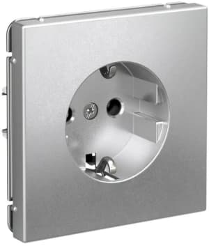 Розетка электрическая Schneider на автозажимах (Алюминий)