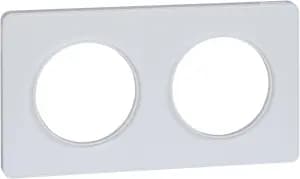 Рамка Odace, 2 поста (Белый / белая вставка)