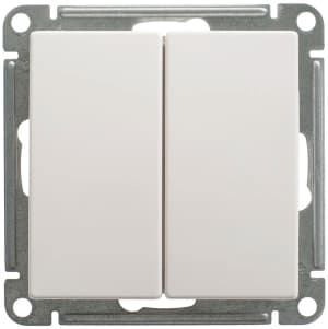 Двухклавишный переключатель (Белый)