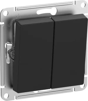 Влагозащищенный двухклавишный выключатель IP44 (Карбон)