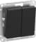 ATN441051 Влагозащищенный двухклавишный выключатель Systeme AtlasDesign IP44 (Карбон)