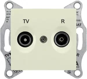 Розетка телевизионная/радио Sedna оконечная, 1 dB (бежевый)
