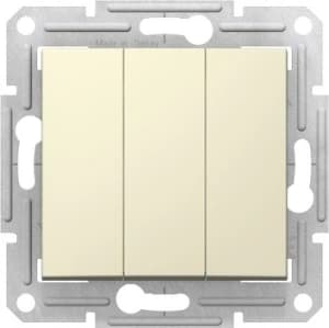 Трёхклавишный выключатель (Бежевый)
