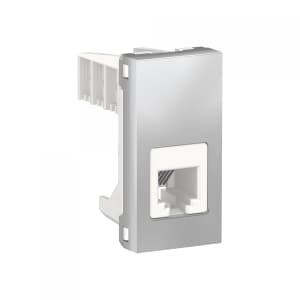 Розетка телефонная Schneider Unica Modular (алюминий)