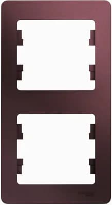 Рамка Systeme Glossa, 2 поста, вертикальная (баклажановый)