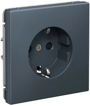 Розетка электрическая Schneider со шторками на автозажимах (Грифель)