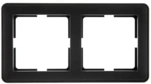 Рамка Schneider W59, 2 поста (Чёрный бархат)