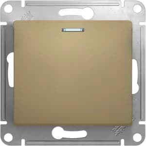 Одноклавишный выключатель с подсветкой (Титан)